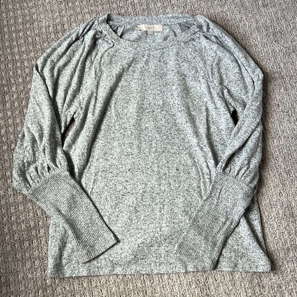 Loft Marled Grey Cozy sweater.